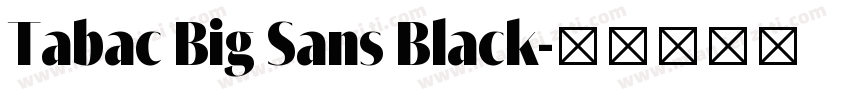 Tabac Big Sans Black字体转换